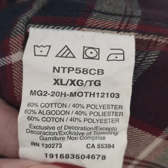 Wrangler ATG All Terrain Gear Plaid Flannel Shirt – Men’s XL - Picture 9 of 10